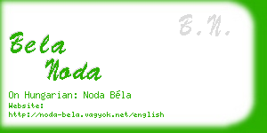 bela noda business card